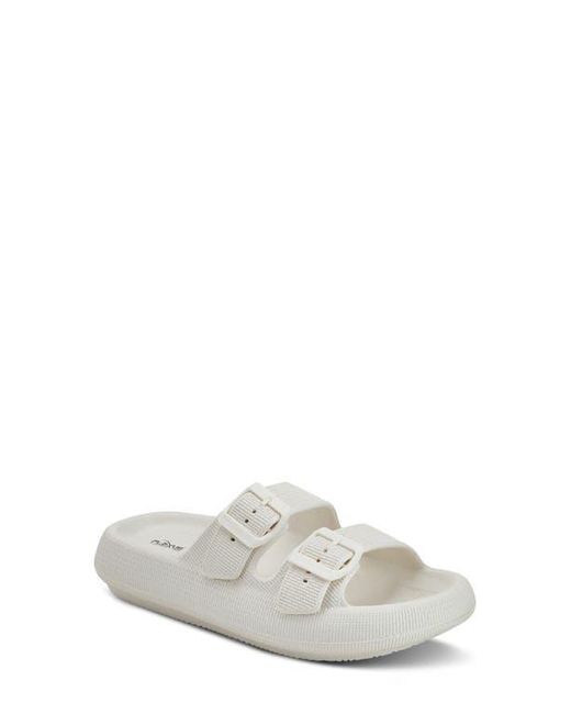 Flexus by Spring Step White Bubbles Waterproof Slide Sandal