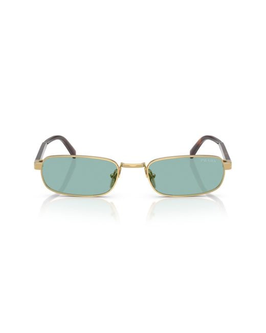 Prada Green 54Mm Rectangular Sunglasses for men
