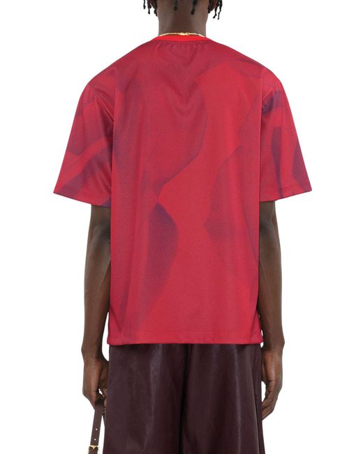 Burberry Rose Logo Graphic Tshirt in Red for Men Lyst