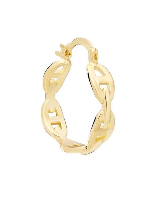 ATHRA LUXE Metallic Mariner Link Hoop Earrings