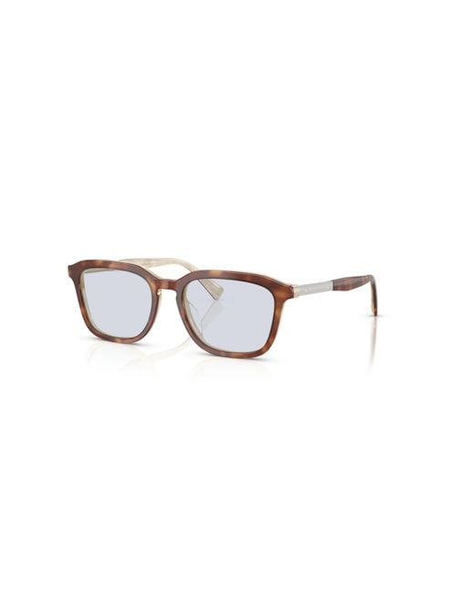 Brunello Cucinelli Brown 53Mm Rectangle Optical Glasses