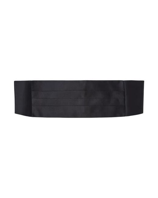 Robert Talbott Black Baldwin Satin Cummerbund for men