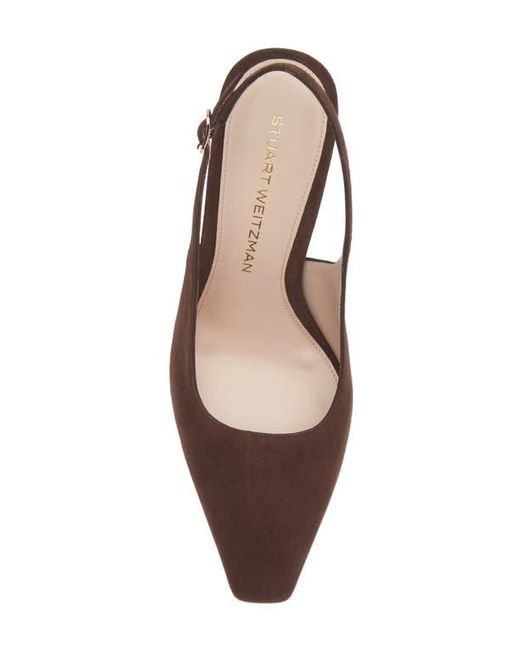 Stuart Weitzman Brown Stassi Slingback Pump