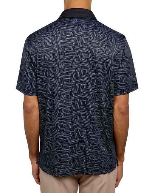 Con.struct Blue Dot Print Performance Golf Polo for men
