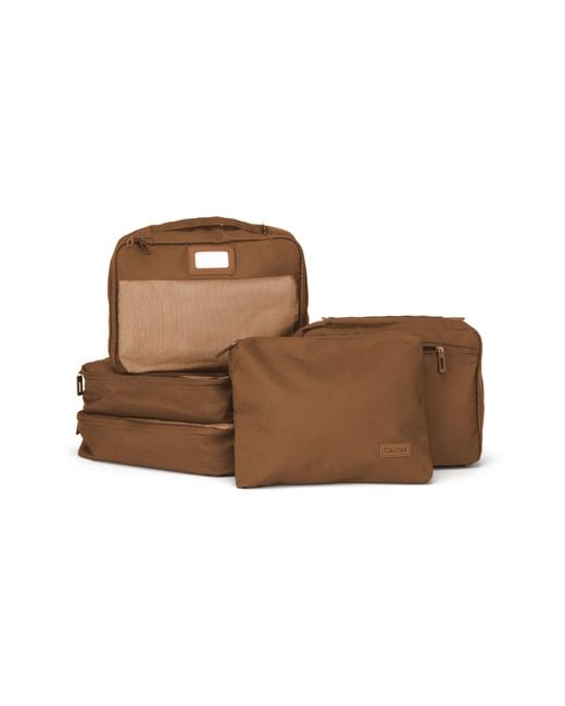 CALPAK Brown 5-Piece Packing Cube Set