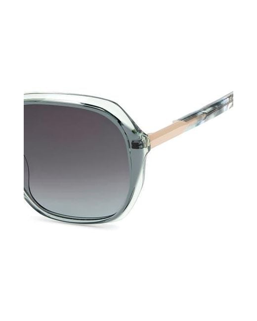 Fossil Gray 54Mm Gradient Rectangular Sunglasses