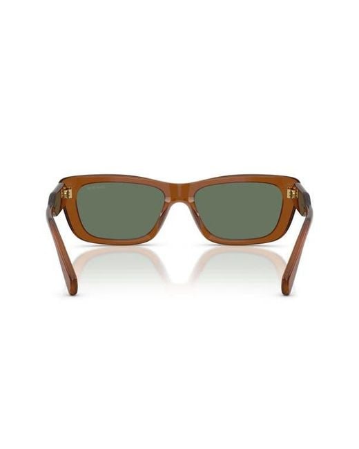 Miu Miu Green 56Mm Rectangular Sunglasses