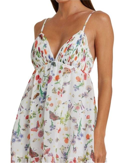 Mac Duggal Multicolor Butterfly Print Ruffle Hem Mini Dress