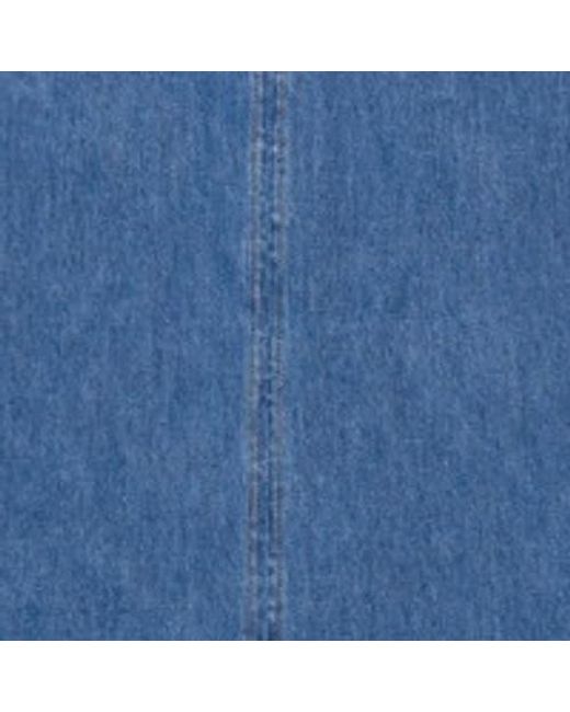 Ro&zo Blue Denim Split Front Maxi Skirt