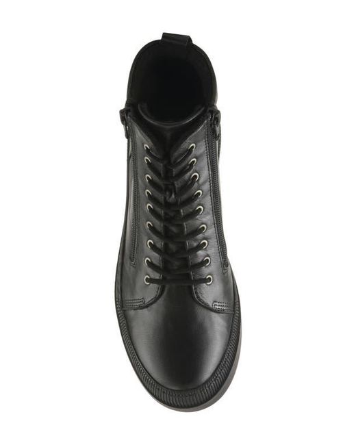Spring Step Black Leather Combat Boot