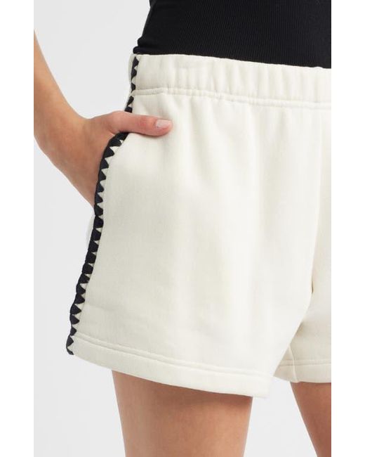 Rag & Bone Multicolor Blanket Stitch Terry Sweat Shorts