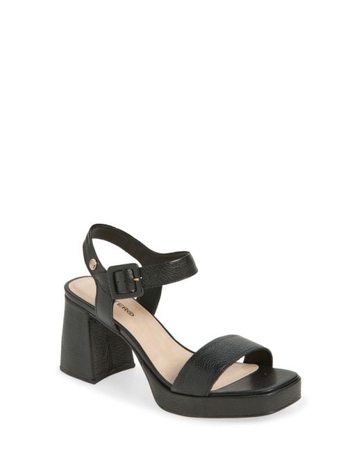 BOTTER Black Britnet Ankle Strap Platform Sandal