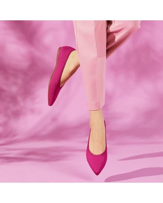 VIVAIA Pink Pointed-Toe Ballet Flats