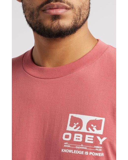 Obey Red Permission Graphic T-Shirt for men