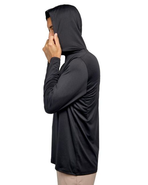 Con.struct Black Regular Fit Melange Recycled Performance Hoodie for men