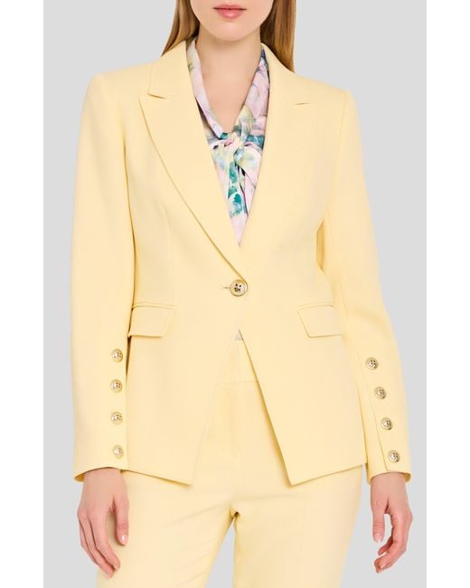 Tahari Natural One-Button Blazer