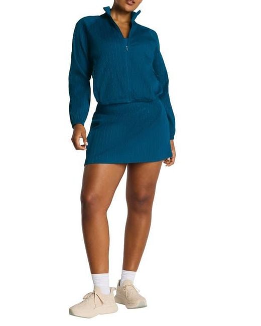 Spanx Blue Spanxshape Boostup Glow Weave Skort