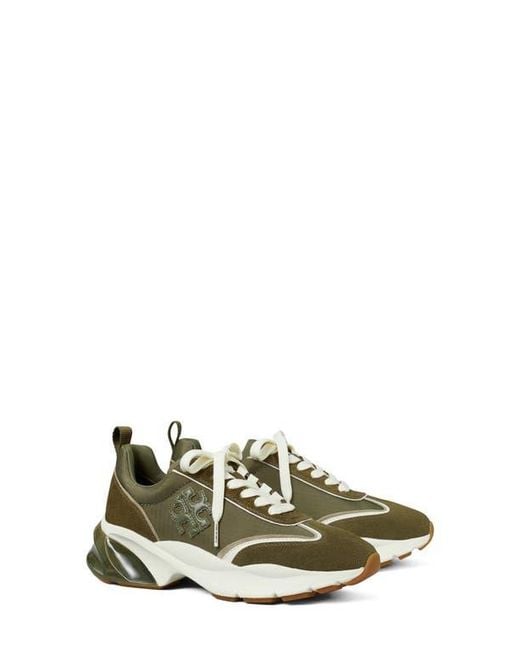 Tory Burch Green Good Luck Bubble Trainer Sneaker