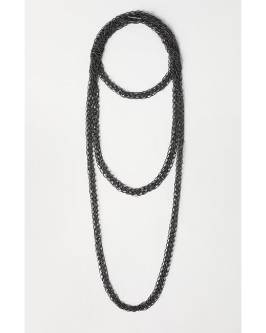 Brunello Cucinelli Metallic Precious Loops Necklace