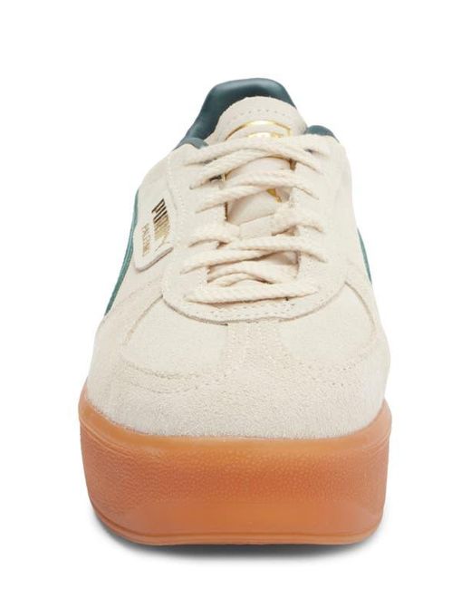 PUMA White Palermo Elevata Platform Sneaker