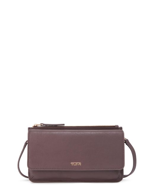 Tumi Leather Crossbody Wallet in Purple Lyst