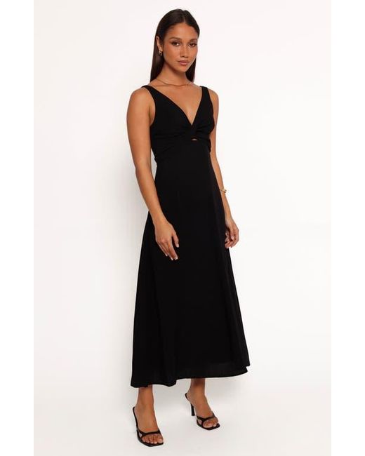 Petal & Pup Black Archer Sleeveless Fit & Flare Midi Dress