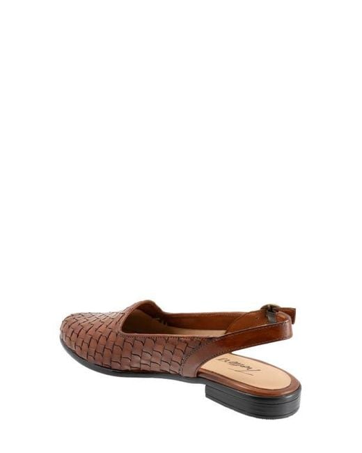 Trotters Brown Lea Slingback Flat