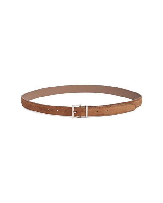 FRAME White Square Suede Belt