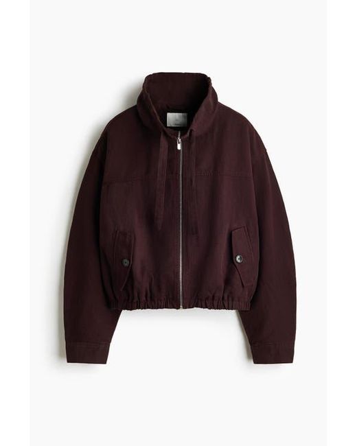 H&M Brown Linen-Blend Jacket