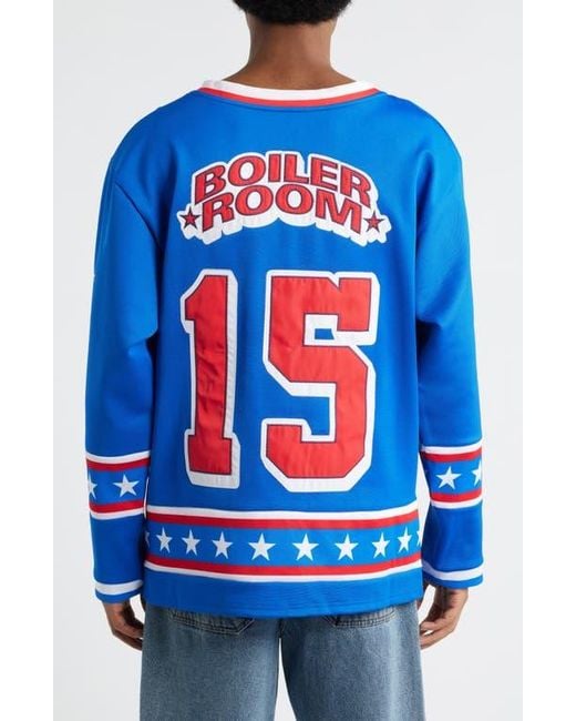 BOILER ROOM Blue Oversize Hockey Jersey