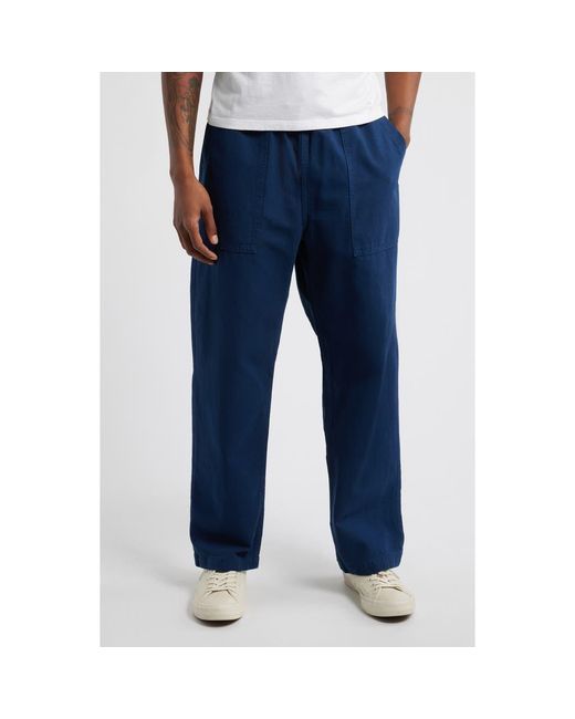 Service Works Blue Organic Cotton Canvas Drawstring Chef Pants for men