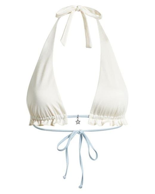 PacSun Natural Cecilia Star Charm Triangle Bikini Top