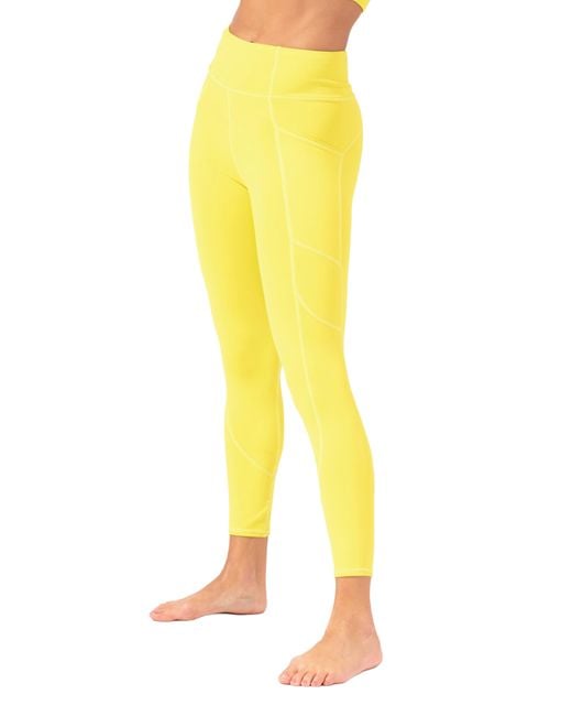 Threads For Thought Yellow Rita High Waist Pocket leggings
