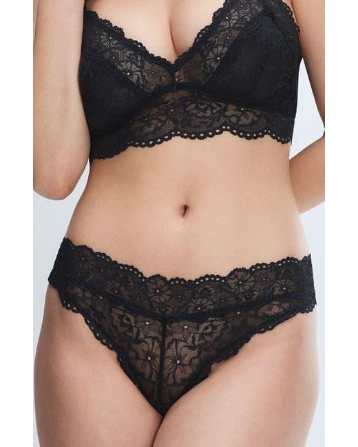 Savage x Fenty Black Soft 'N Savage Cheeky Lace Briefs