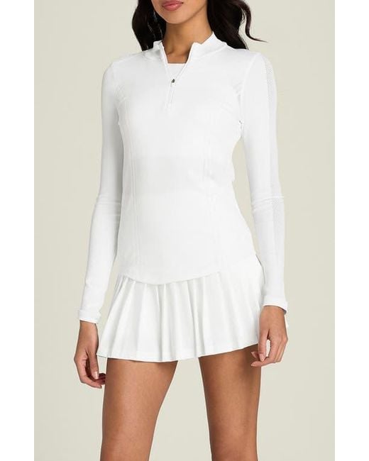 Wilson White Pro Seamless Half-Zip Pullover