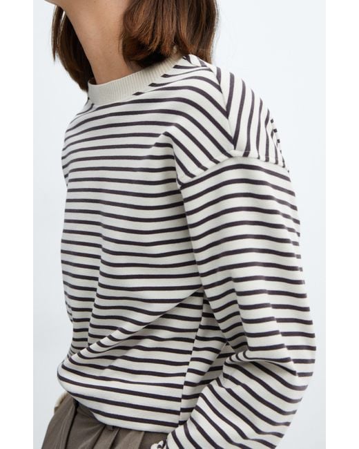 Mango Black Stripe Sweatshirt