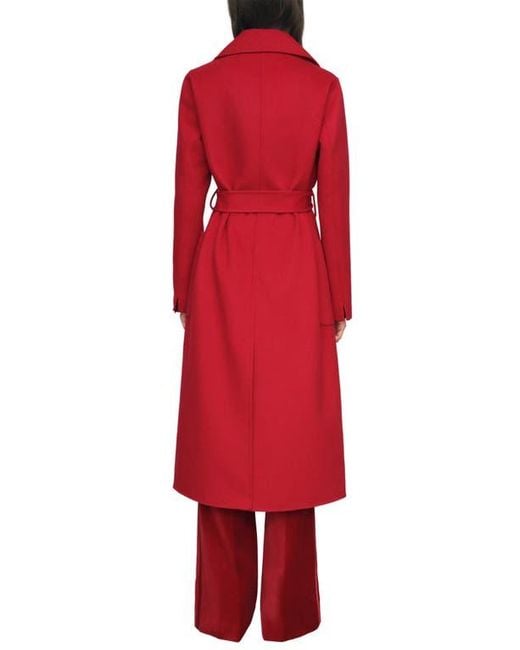 Reiss Red Lucia Wool Blend Coat