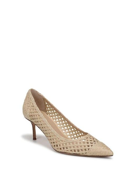 Veronica Beard Natural Rita Raffia Pointed Toe Pump
