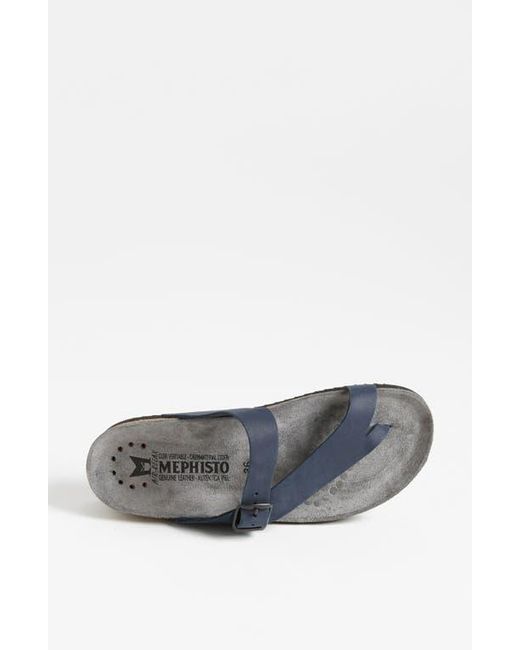 Mephisto Blue Helen Toe Loop Sandal
