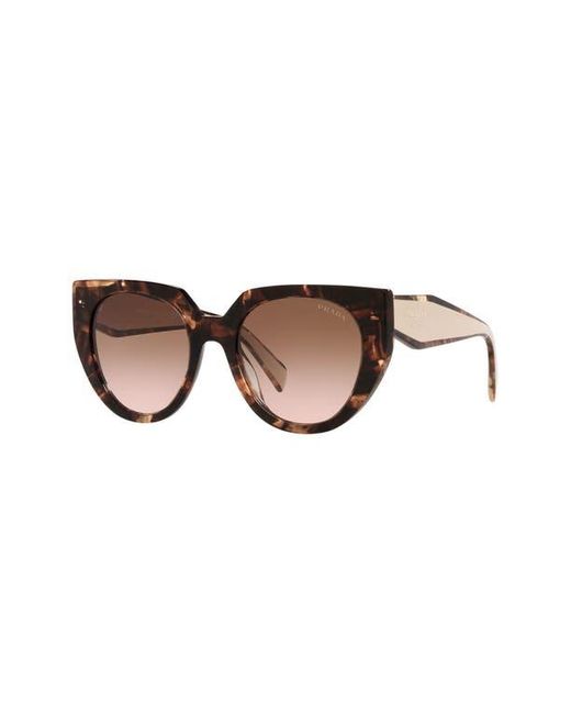 Prada Brown 53Mm Gradient Cat Eye Sunglasses