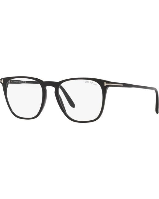 Tom Ford Black 52Mm Round Optical Glasses for men