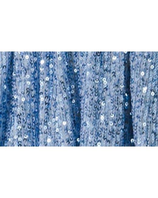 Endless Rose Blue Sequin Ruffle Skort