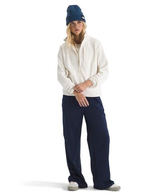 The North Face White Performance Fleece Full Zip Jacket