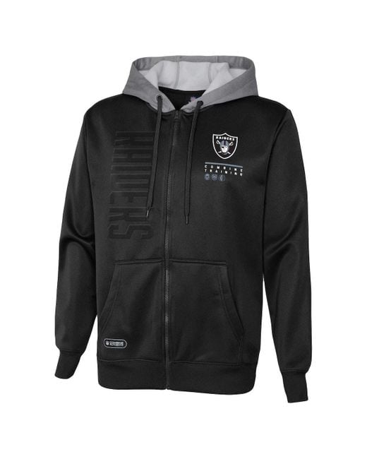 Men's '47 Black Las Vegas Raiders Lacer V-Neck Pullover Hoodie