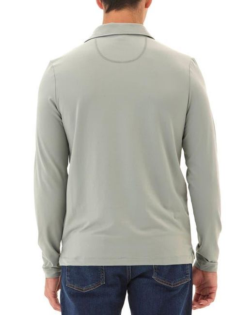 Threads For Thought Gray Darryn Luxe Long Sleeve Polo for men