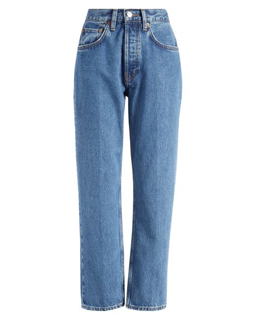 Re/done Blue '70s Stovepipe Organic Cotton Jeans