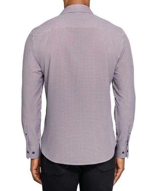 Con.struct Purple Geo Woven Long Sleeve Basic for men