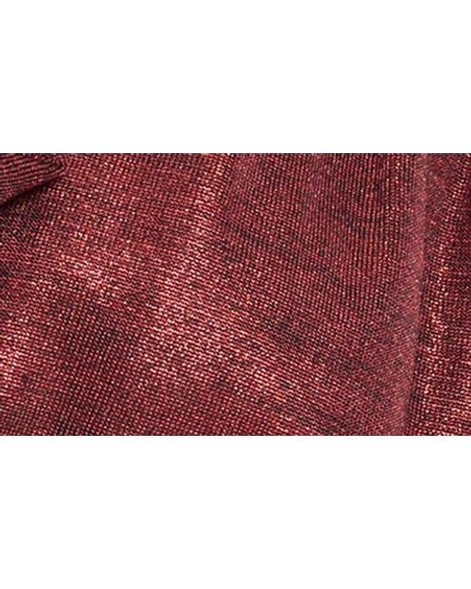 DKNY Red Heather Foil Drape Top