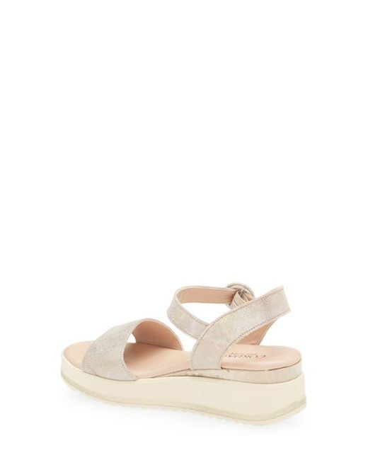 Cordani Natural Arielle Ankle Strap Platform Wedge Sandal