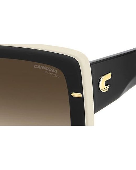 Carrera Black 53Mm Rectangular Sunglasses